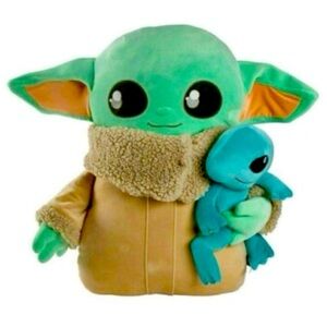 Star Wars Mandalorian Grogu Holiday Child Ginormous Cuddle Plush 24” Frog